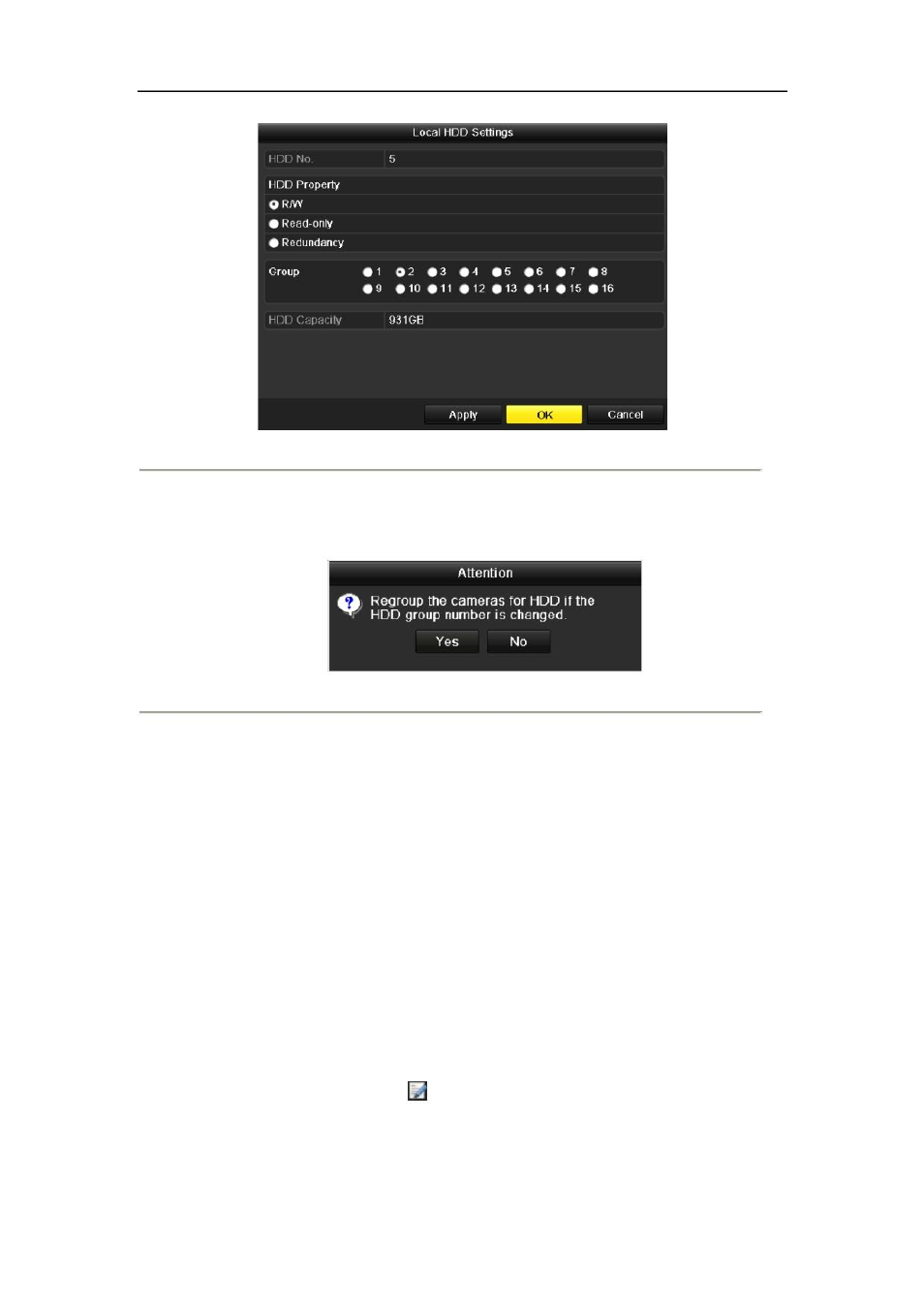 2 setting hdd property | DVR systems DVR-HDE-960H-960H2 Series User Manual | Page 143 / 180
