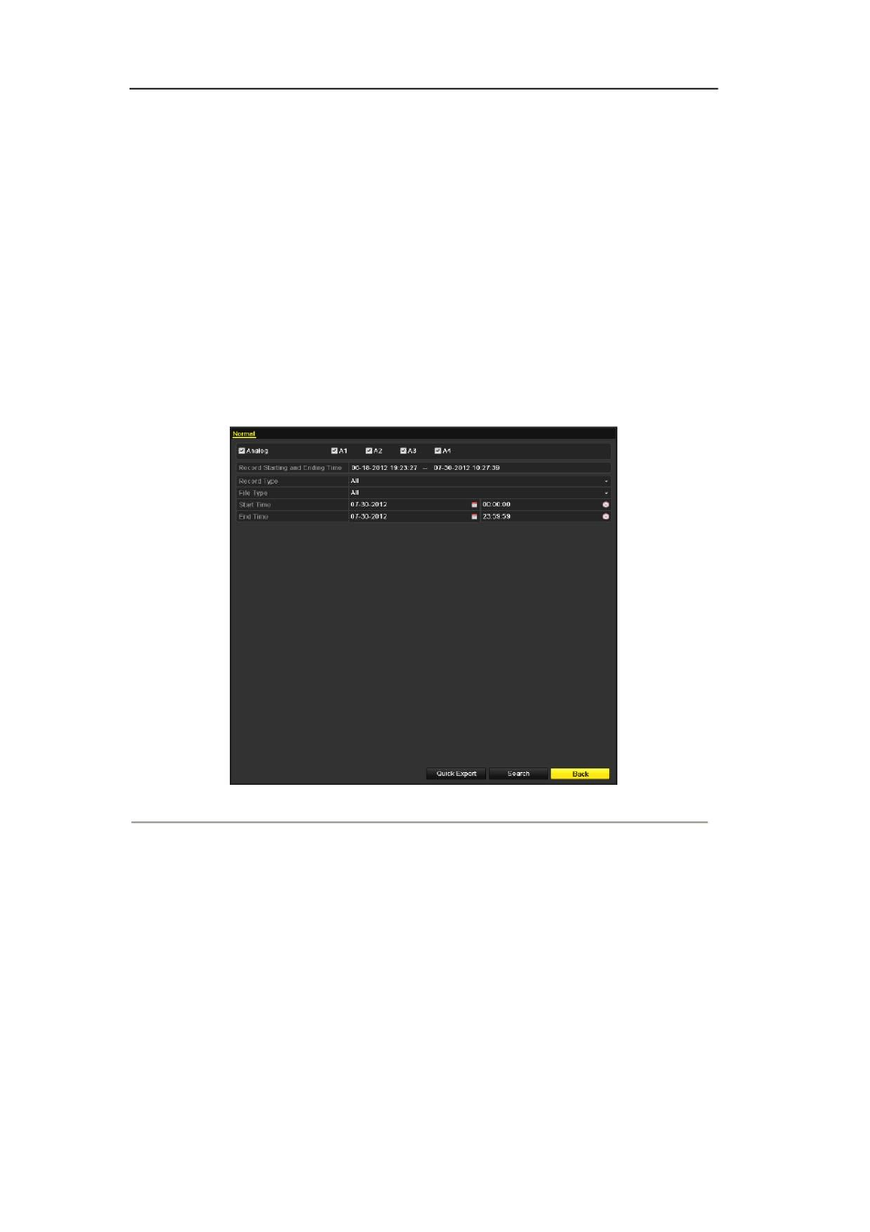 1 backing up record files, 1 quick export | DVR systems DVR-HDE-960H-960H2 Series User Manual | Page 92 / 180