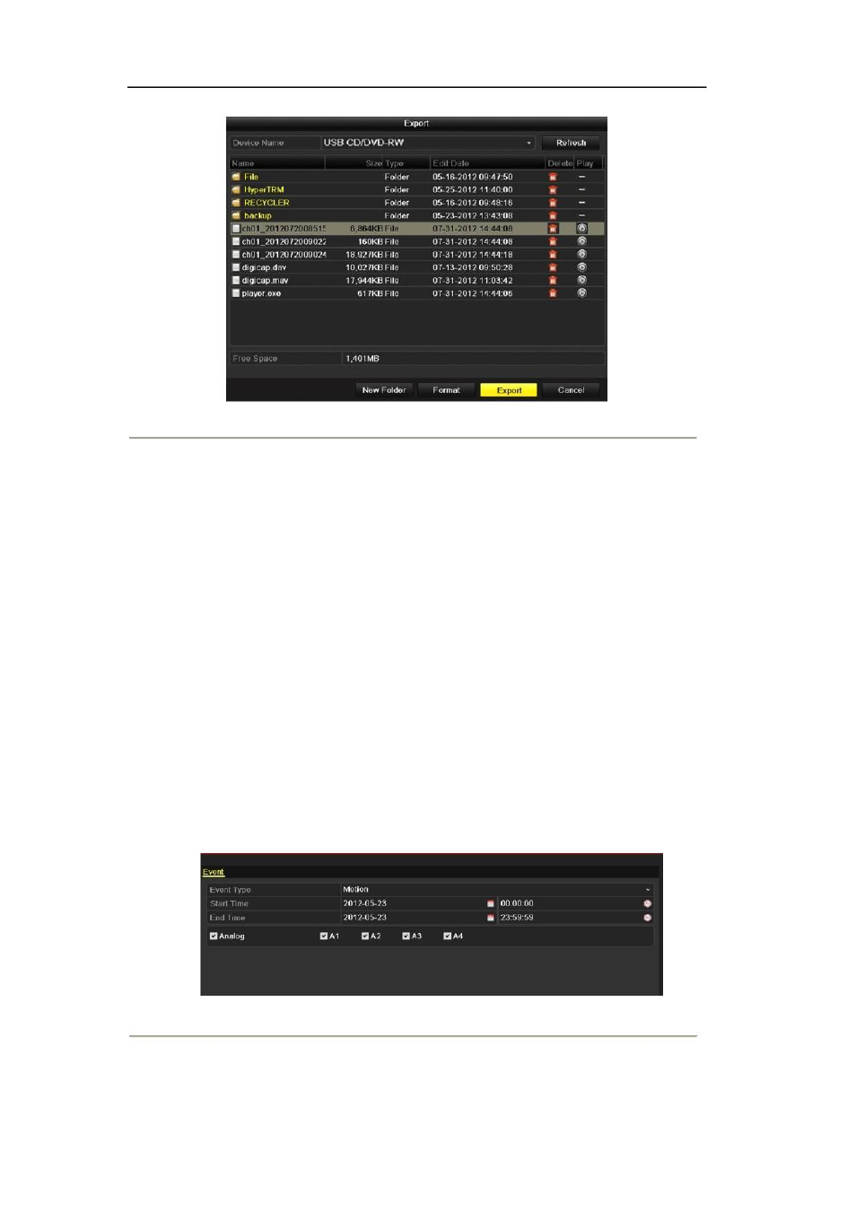 3 backing up by event search | DVR systems DVR-HDE-960H-960H2 Series User Manual | Page 97 / 180