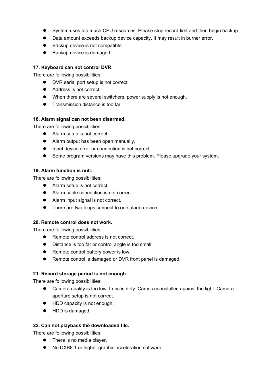 DVR systems DVRxx04HF-A Series User Manual | Page 165 / 181