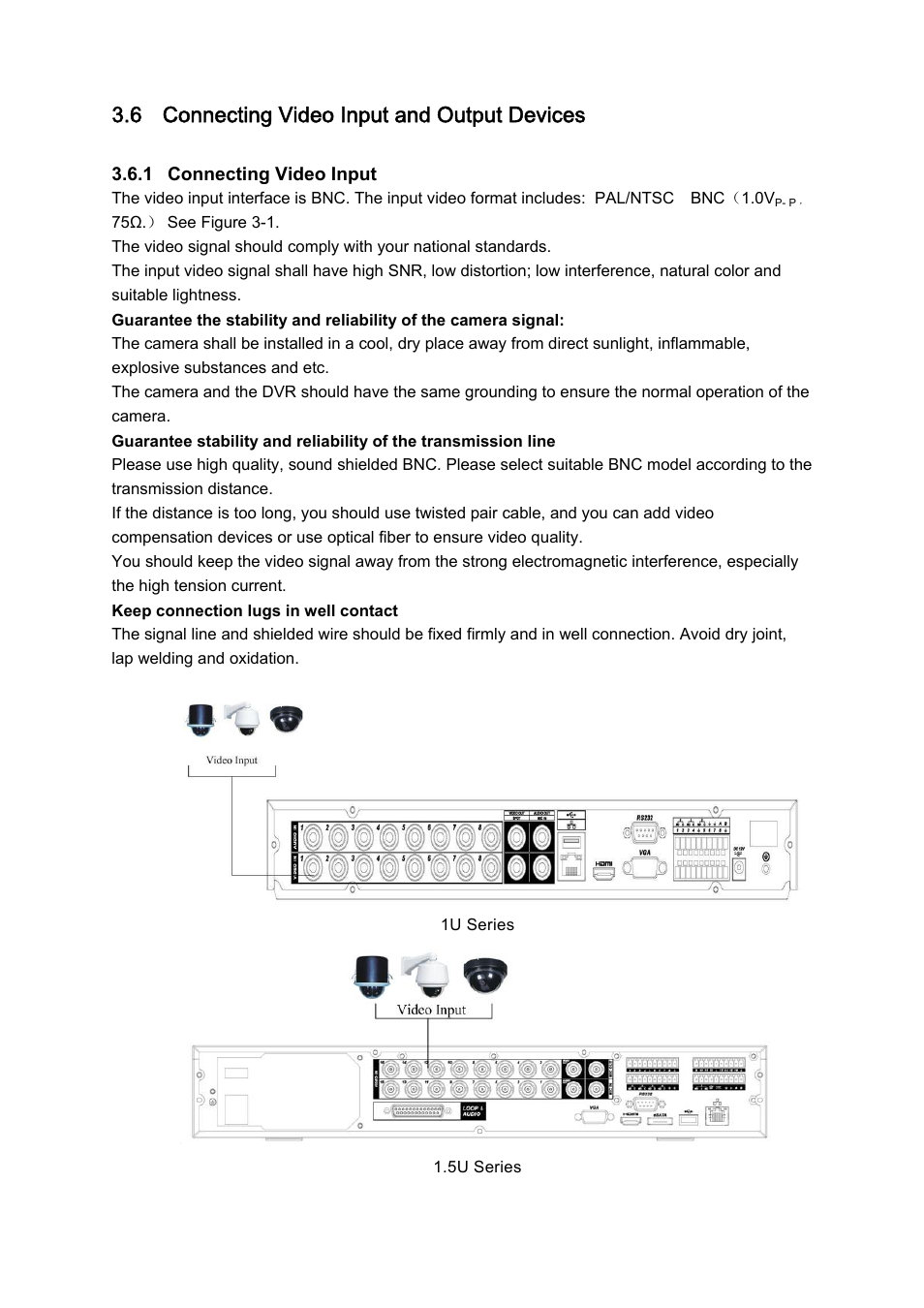 6 connecting video input and output devices | DVR systems DVRxx04HF-A Series User Manual | Page 41 / 181