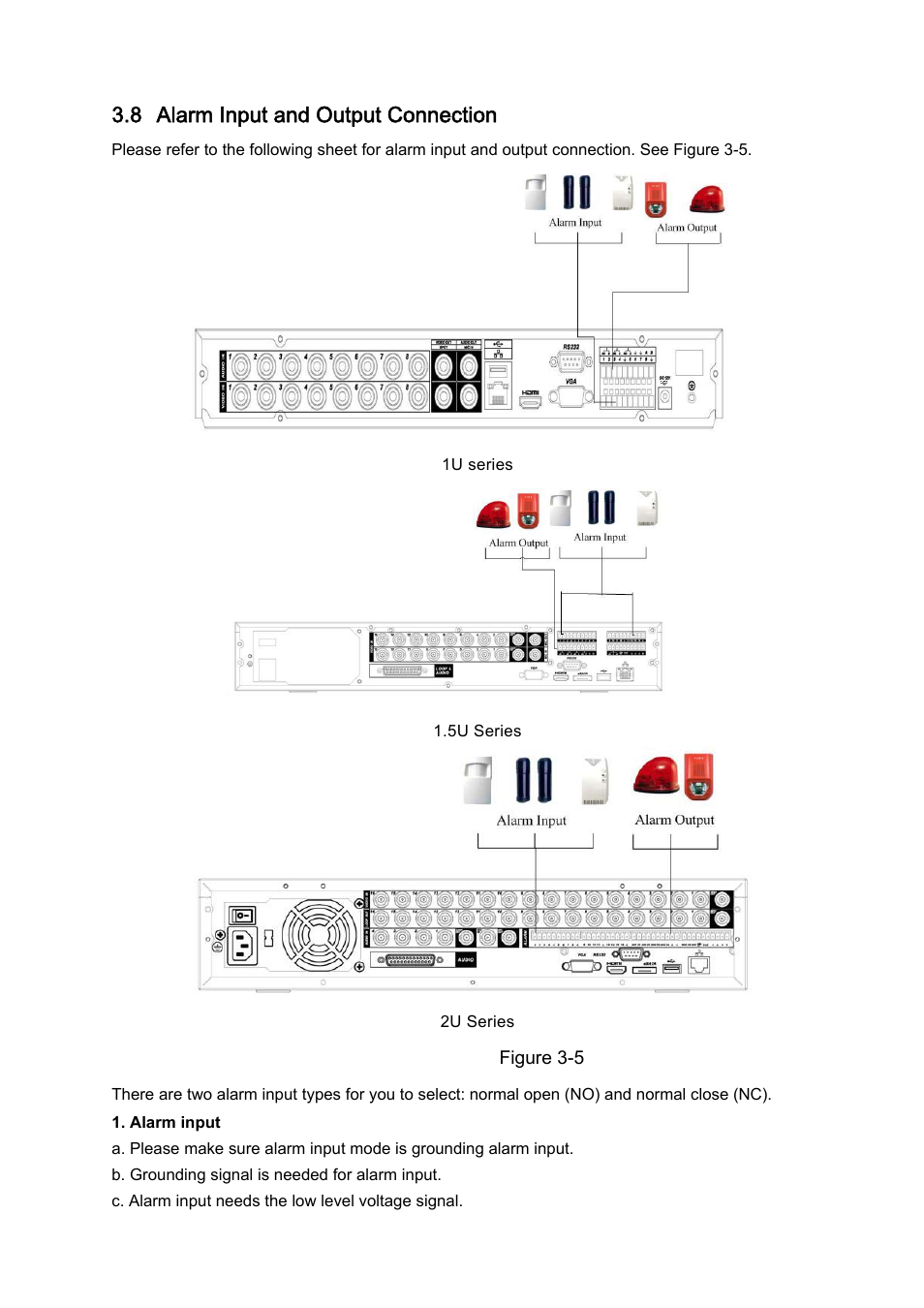 8 alarm input and output connection | DVR systems DVRxx04HF-A Series User Manual | Page 46 / 181