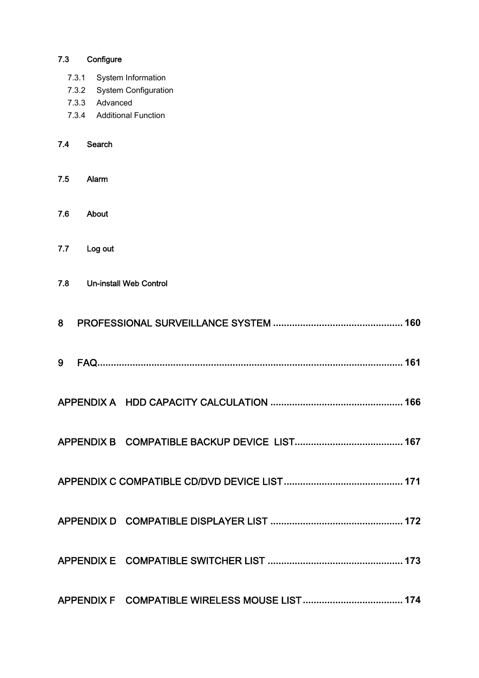 DVR systems DVRxx04HF-A Series User Manual | Page 7 / 181