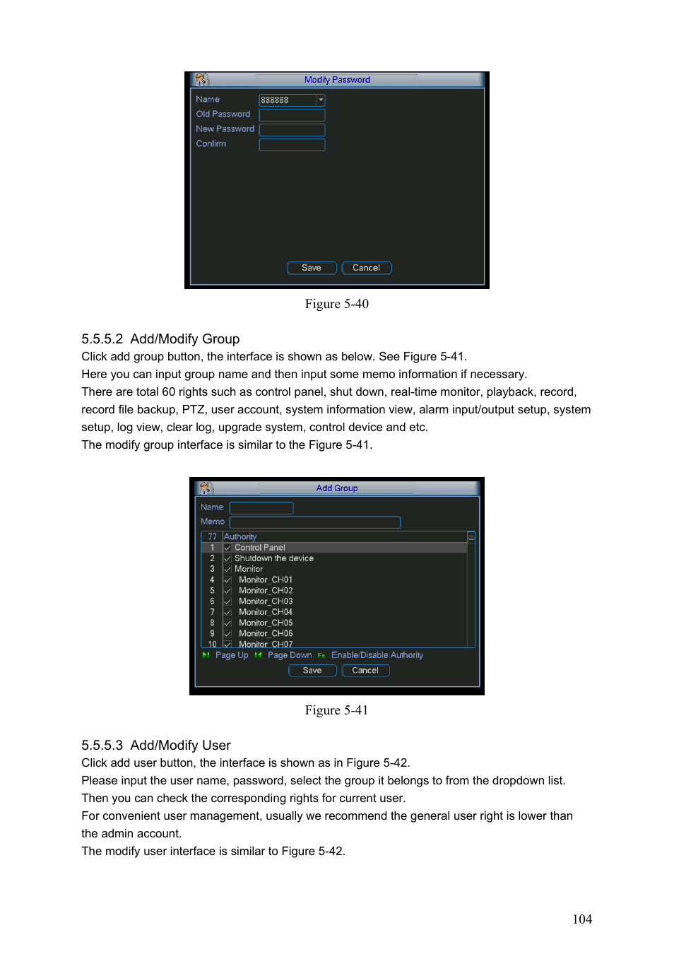 DVR systems DVRxx04HF-S Series User Manual | Page 114 / 194