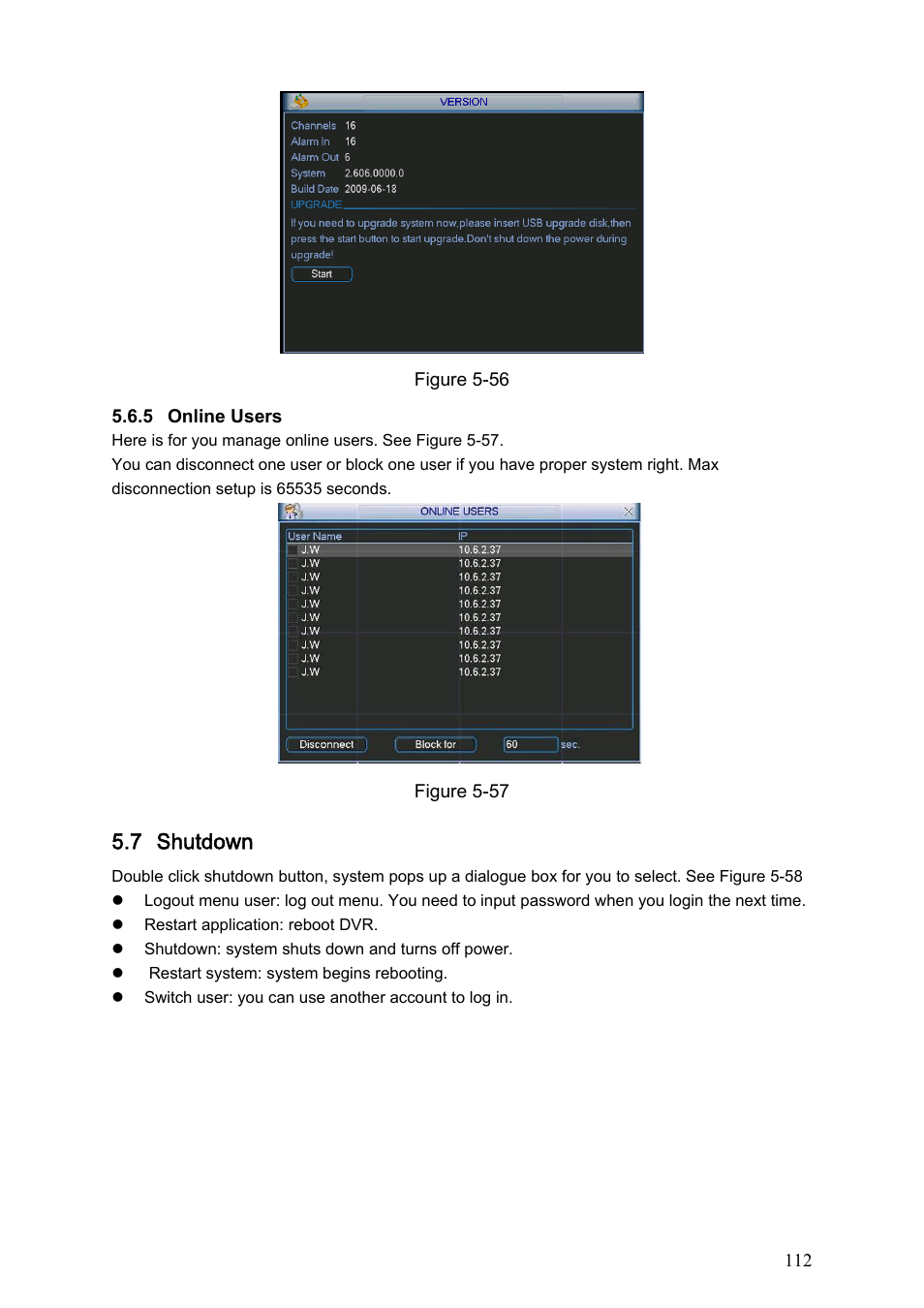 7 shutdown | DVR systems DVRxx04HF-S Series User Manual | Page 122 / 194