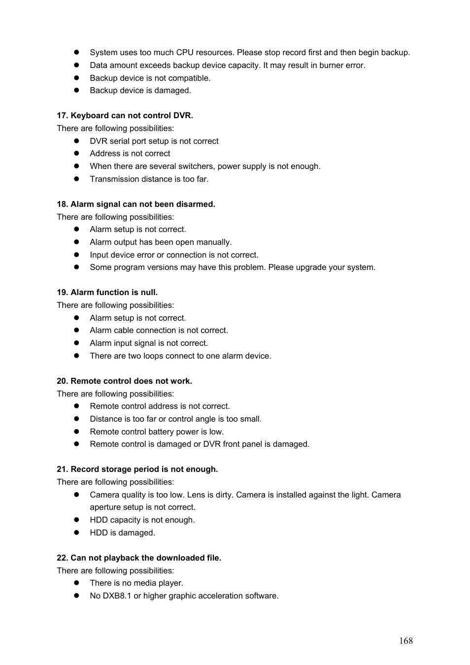 DVR systems DVRxx04HF-S Series User Manual | Page 178 / 194