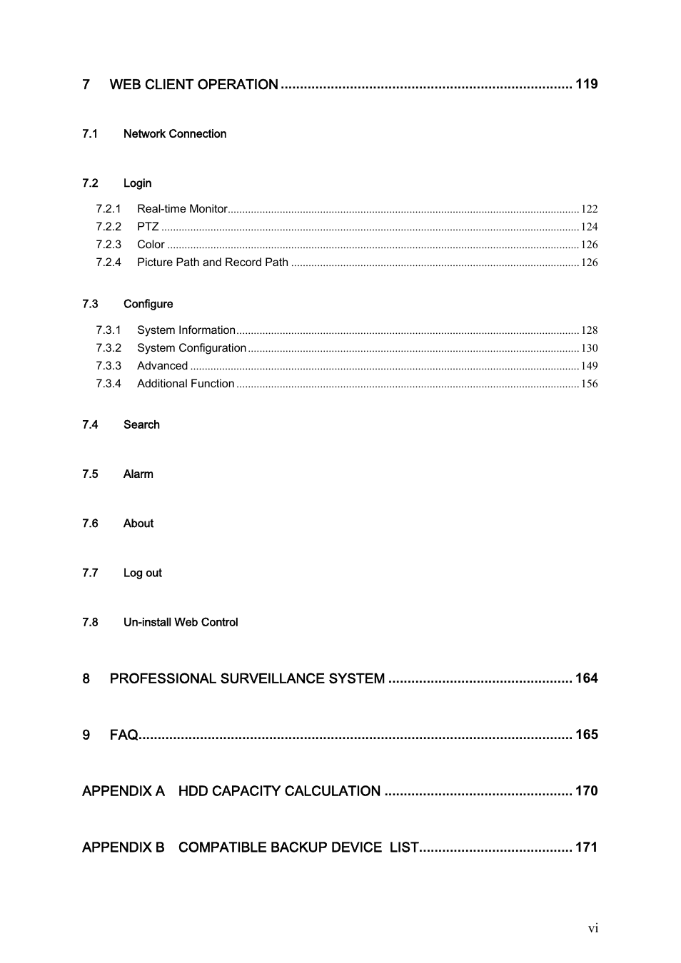 DVR systems DVRxx04HF-S Series User Manual | Page 7 / 194