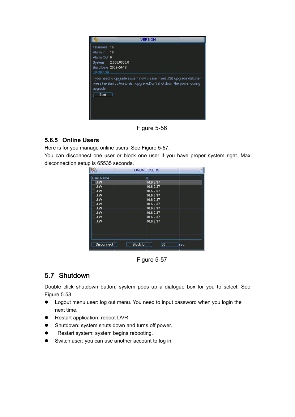 7 shutdown | DVR systems DVRxx04HF-U Series User Manual | Page 113 / 193