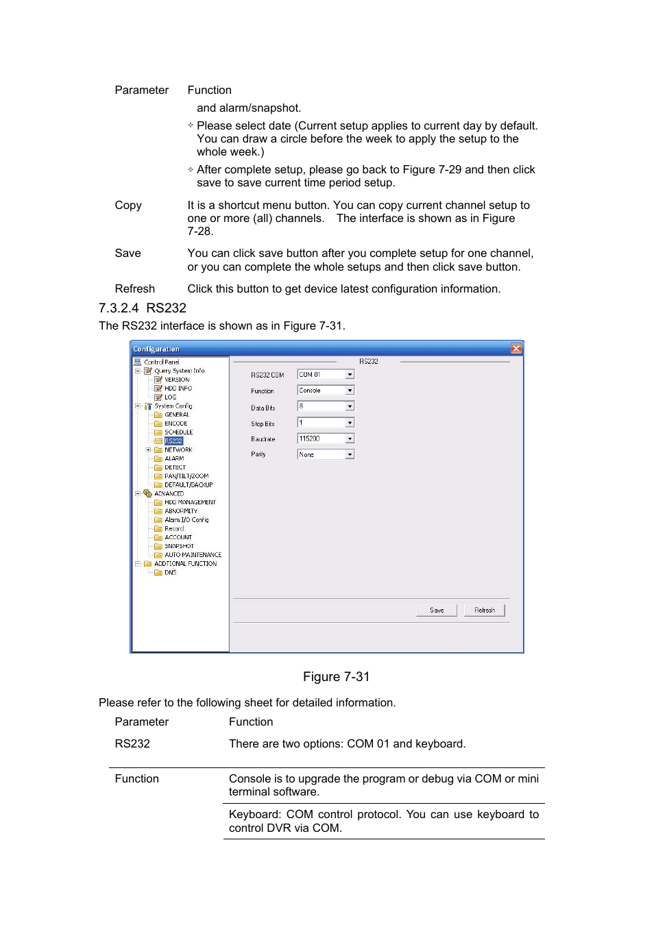 4 rs232, Figure 7-31 | DVR systems DVRxx04HF-U Series User Manual | Page 138 / 193