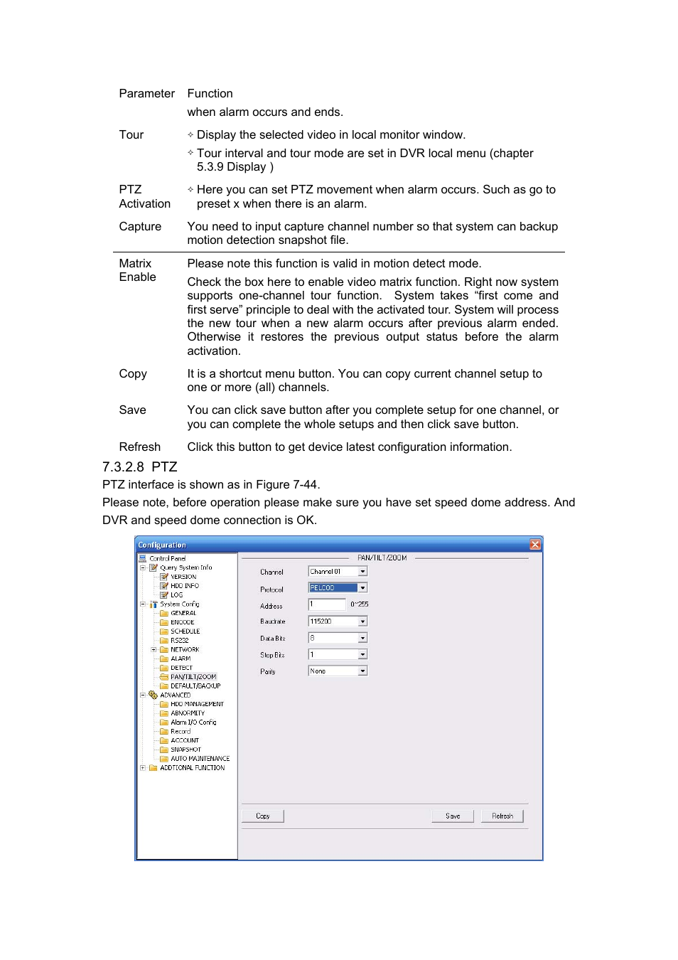 8 ptz | DVR systems DVRxx04HF-U Series User Manual | Page 151 / 193