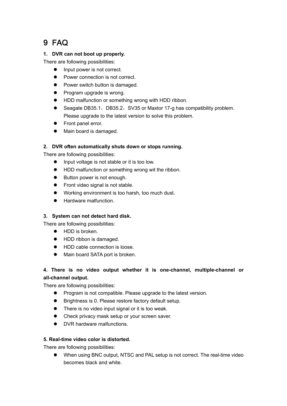 9 faq | DVR systems DVRxx04HF-U Series User Manual | Page 171 / 193
