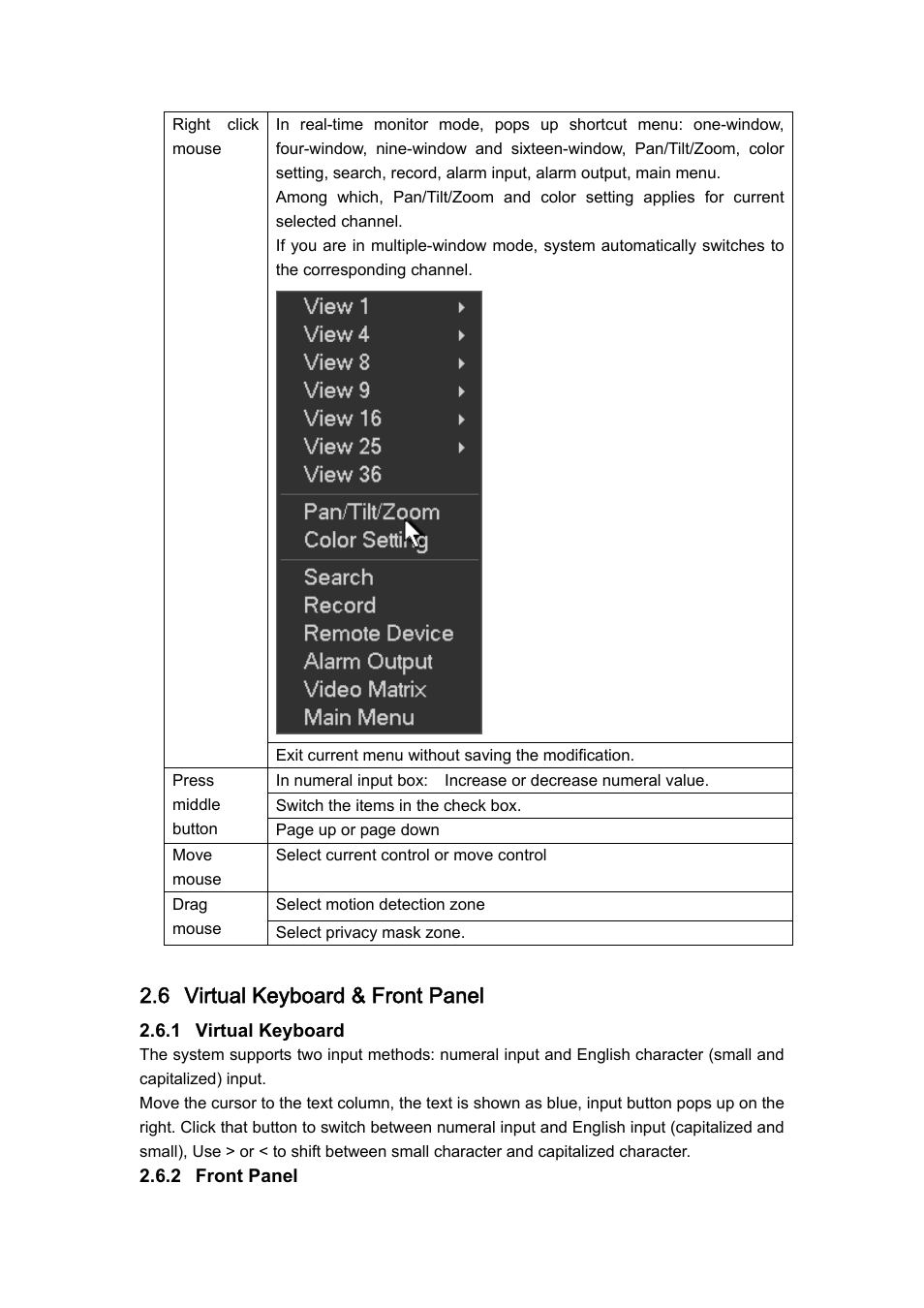 6 virtual keyboard & front panel | DVR systems DVRxx04HF-U Series User Manual | Page 35 / 193