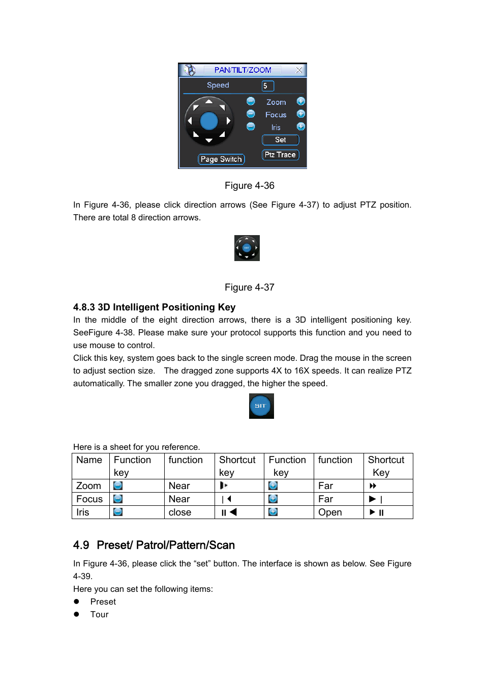 9 preset/ patrol/pattern/scan | DVR systems DVRxx04HF-U Series User Manual | Page 74 / 193