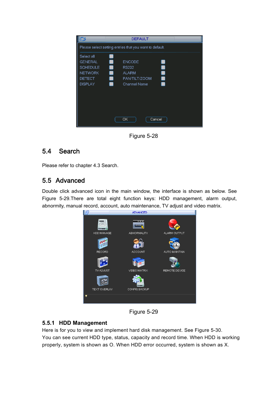 4 search, 5 advanced | DVR systems DVRxx04HF-U Series User Manual | Page 97 / 193