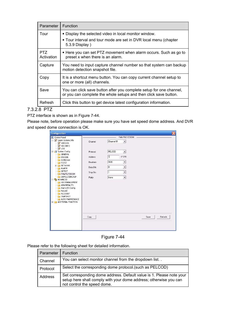 8 ptz, Figure 7-44 | DVR systems DVRxx04LE-A Series User Manual | Page 120 / 156