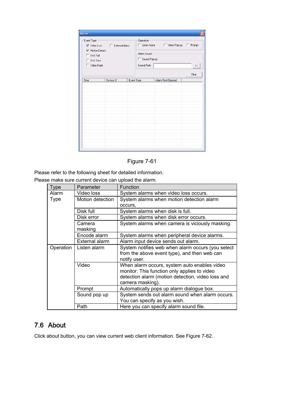 6 about | DVR systems DVRxx04LE-A Series User Manual | Page 133 / 156