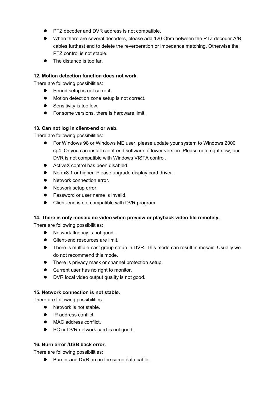 DVR systems DVRxx04LE-A Series User Manual | Page 138 / 156