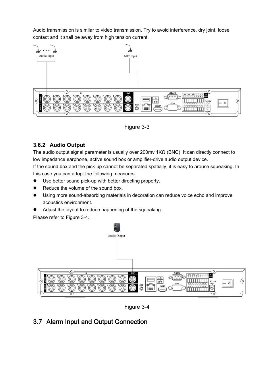 7 alarm input and output connection | DVR systems DVRxx04LE-A Series User Manual | Page 26 / 156