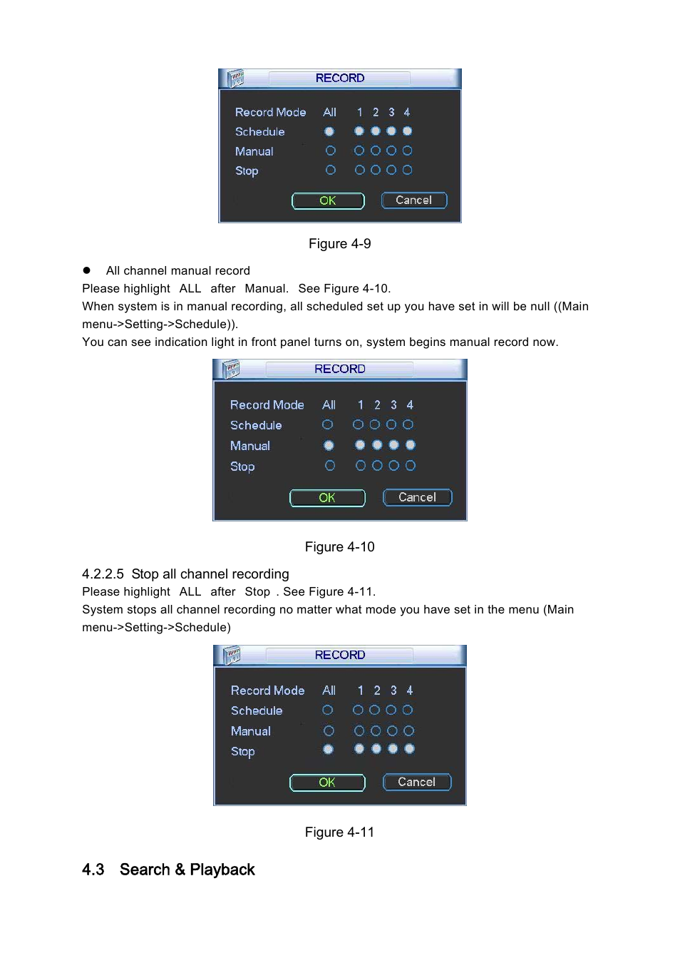 3 search & playback | DVR systems DVRxx04LE-A Series User Manual | Page 36 / 156