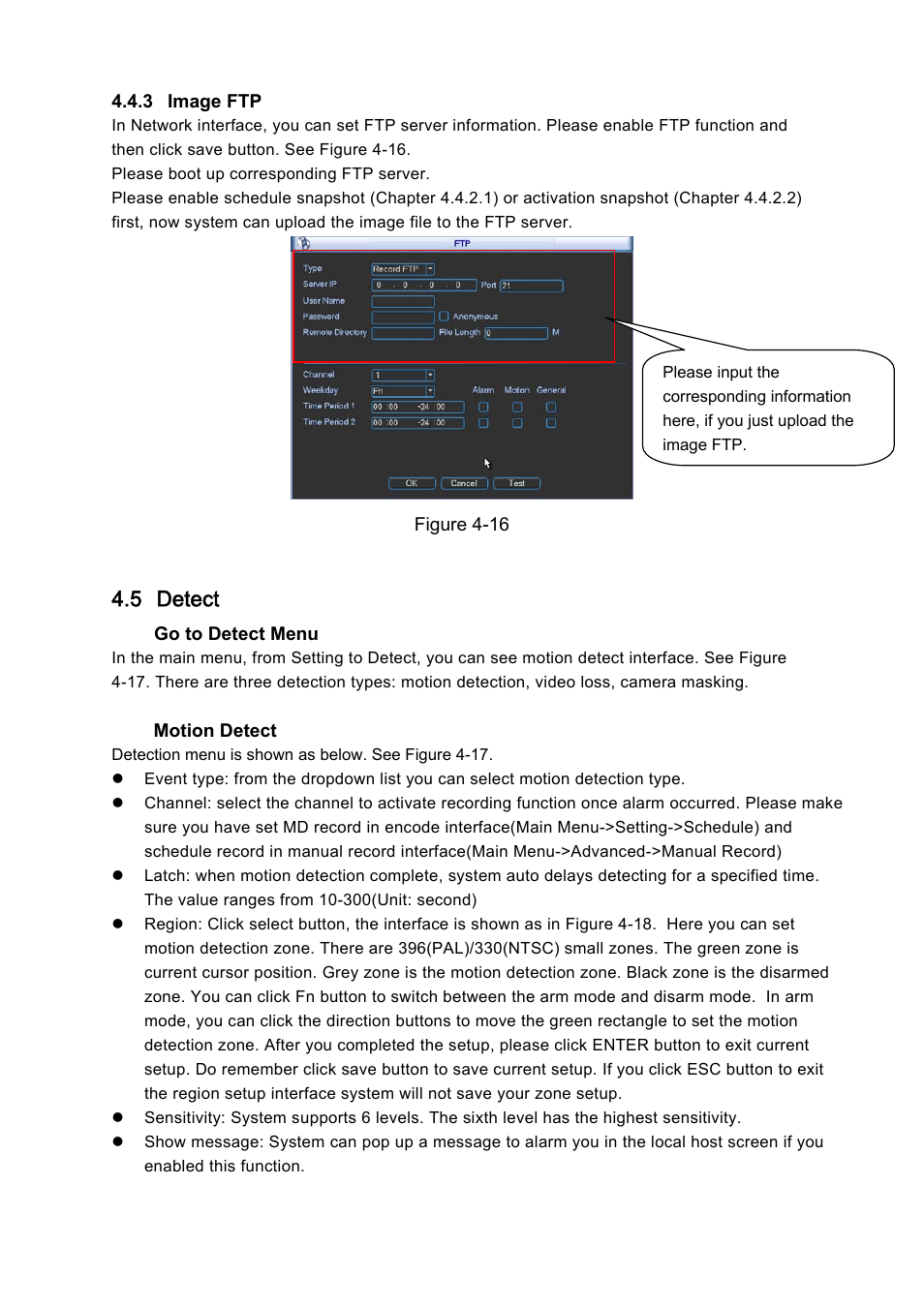 5 detect | DVR systems DVRxx04LE-A Series User Manual | Page 42 / 156