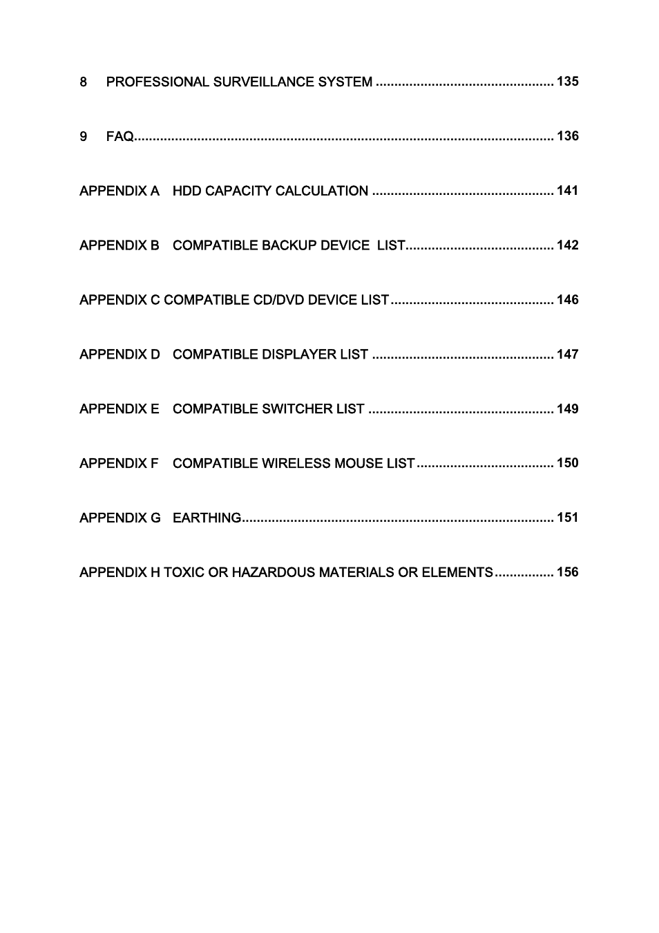 DVR systems DVRxx04LE-A Series User Manual | Page 7 / 156