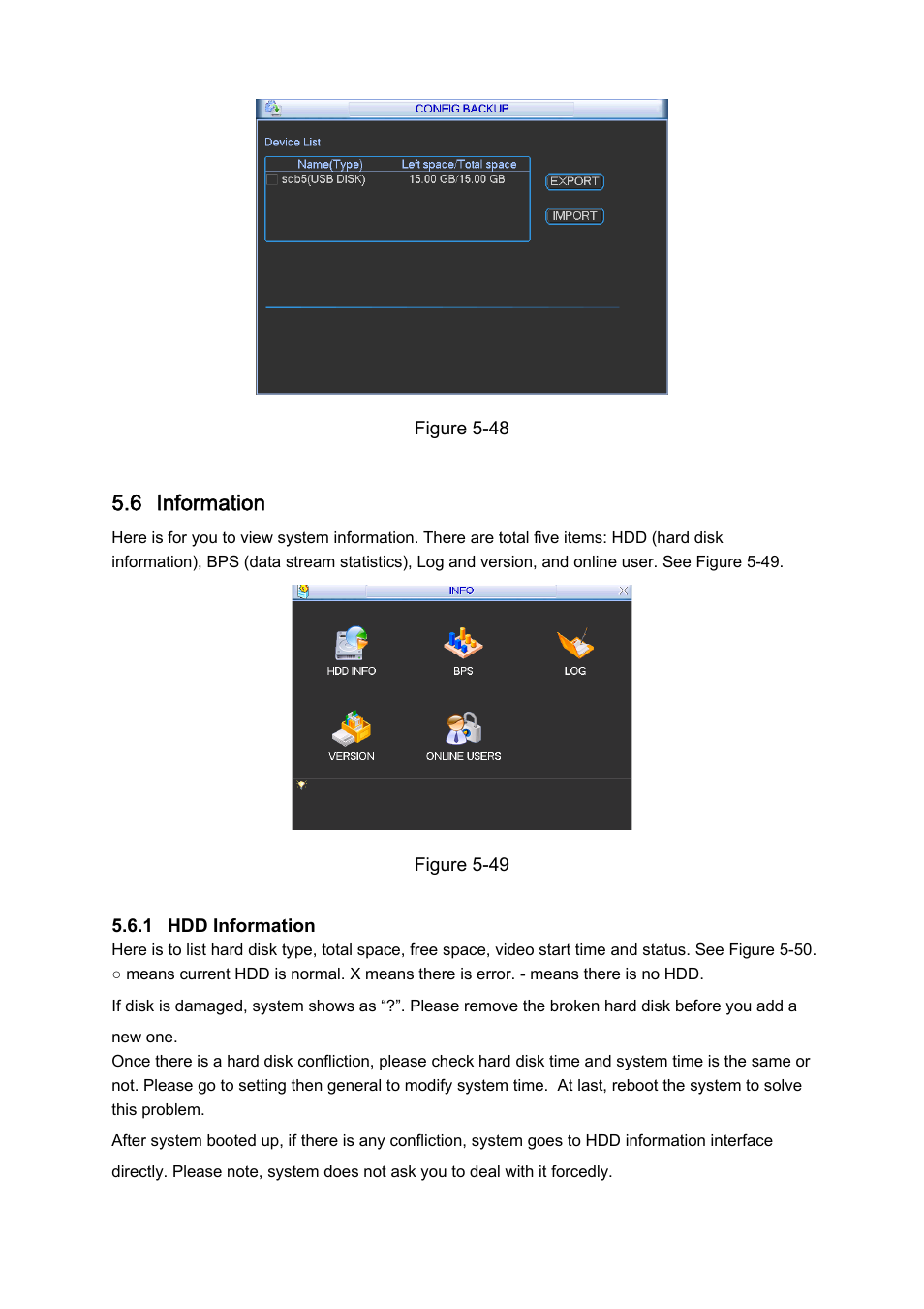 6 information | DVR systems DVRxx04LE-A Series User Manual | Page 83 / 156