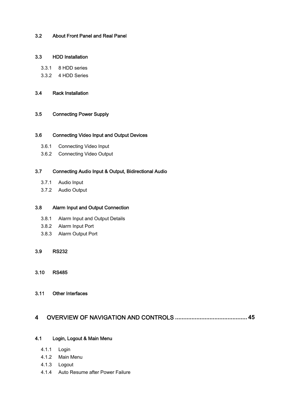 DVR systems DVRxx04LE-S(U) Series User Manual | Page 3 / 174