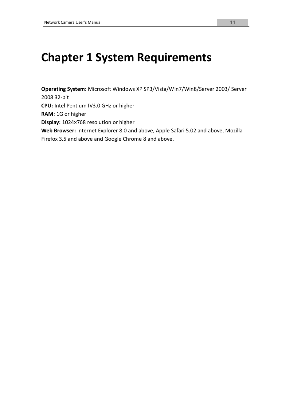 Chapter 1 system requirements | DVR systems IPC User Manual | Page 12 / 93