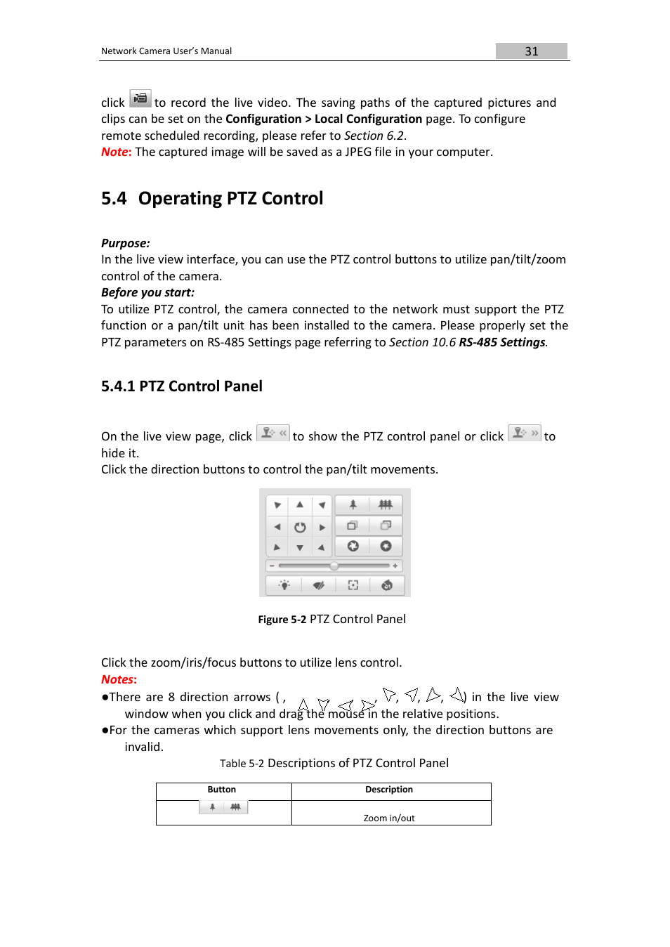 4 operating ptz control, 1 ptz control panel | DVR systems IPC User Manual | Page 32 / 93