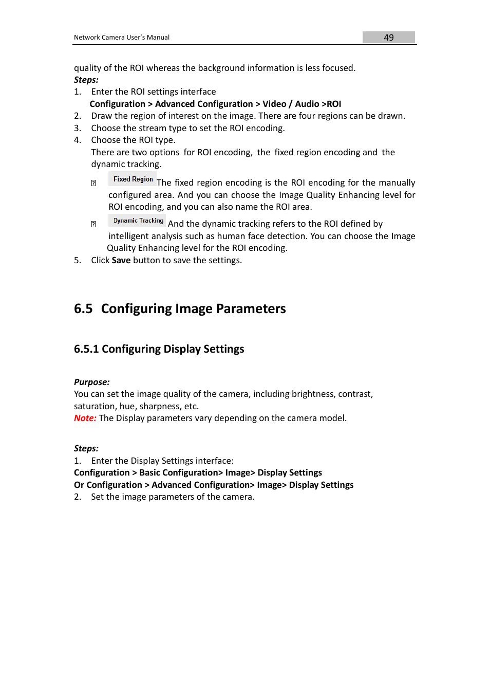 5 configuring image parameters, 1 configuring display settings | DVR systems IPC User Manual | Page 50 / 93