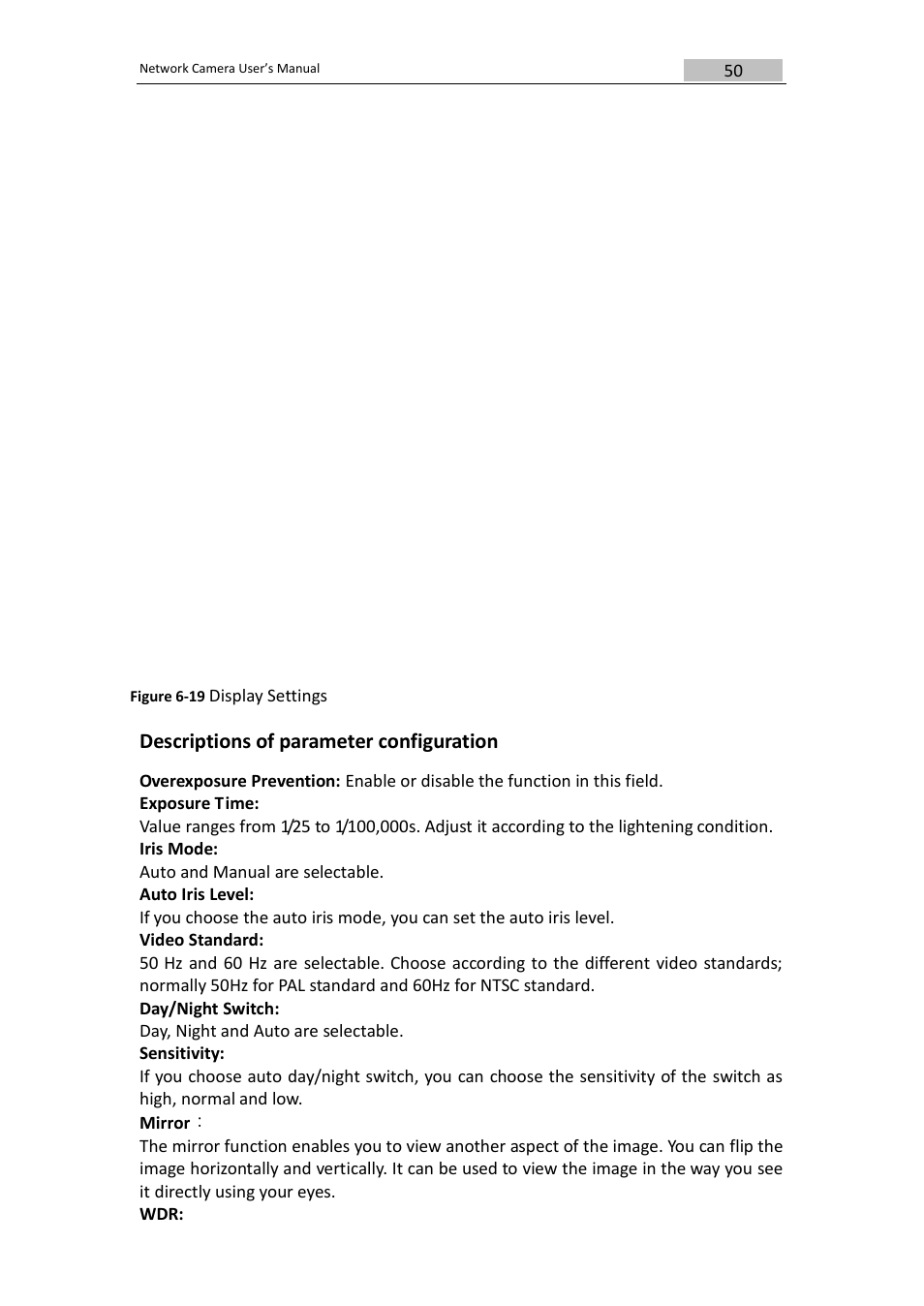 Descriptions of parameter configuration | DVR systems IPC User Manual | Page 51 / 93