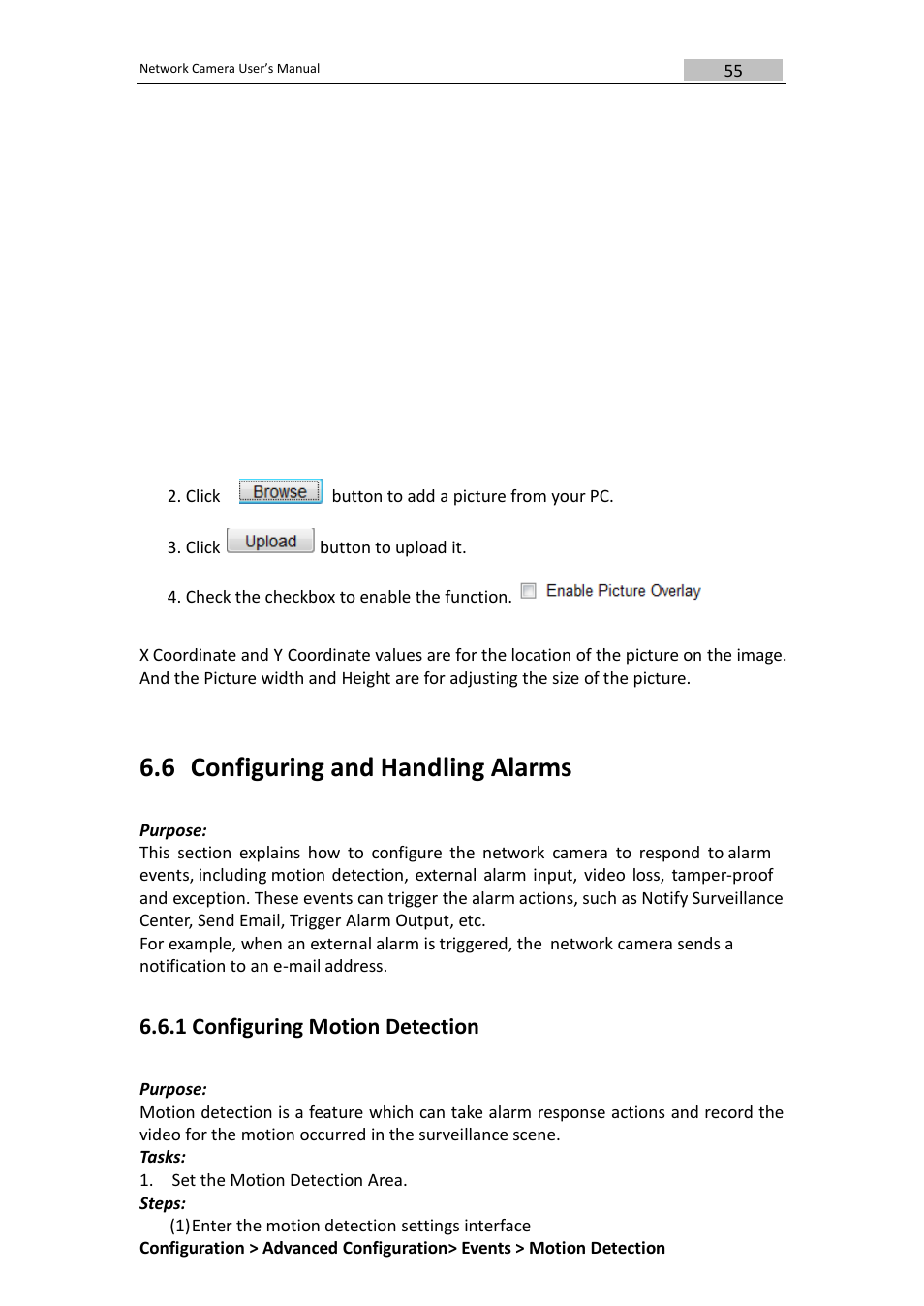 6 configuring and handling alarms, 1 configuring motion detection | DVR systems IPC User Manual | Page 56 / 93