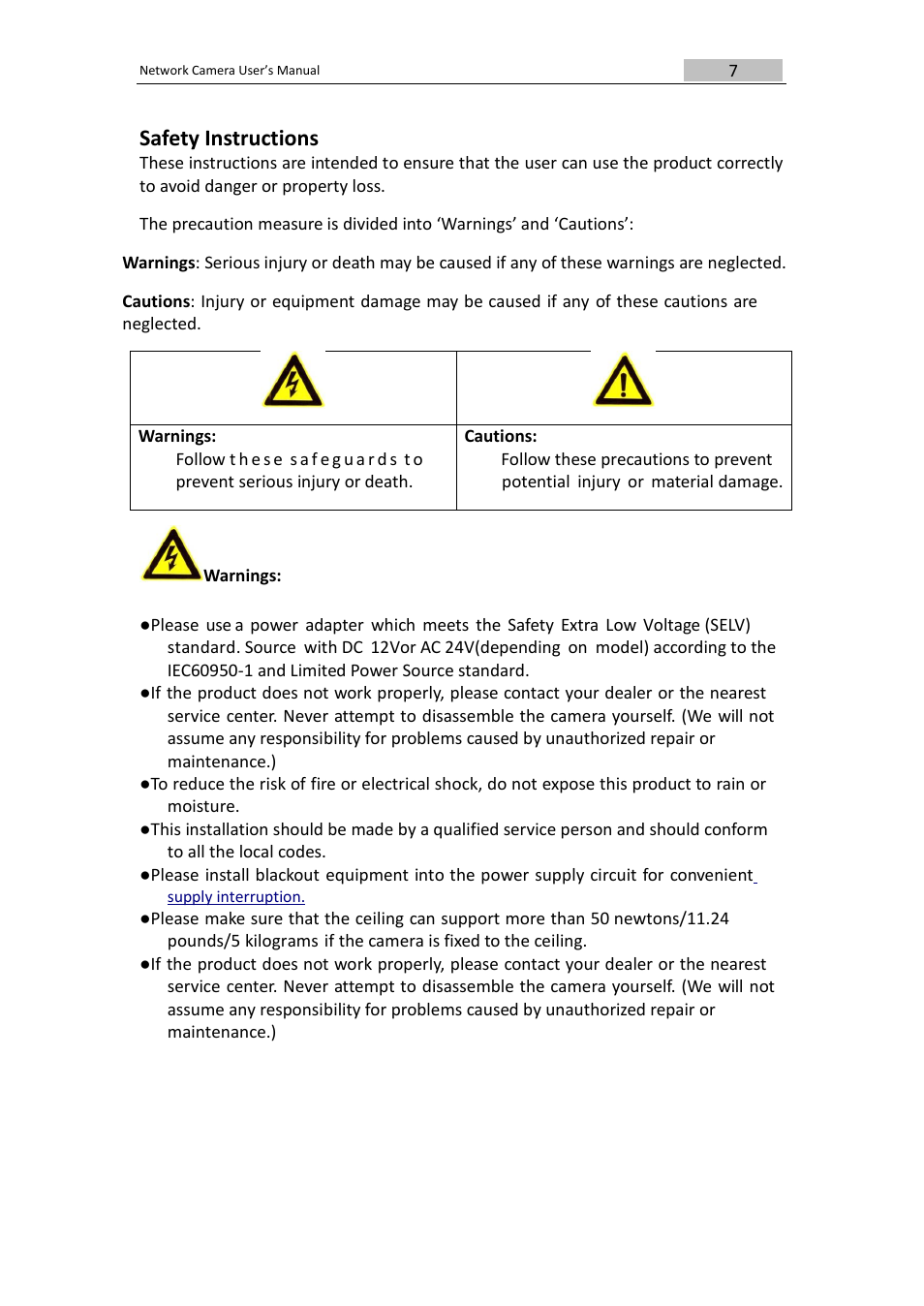 Safety instructions | DVR systems IPC User Manual | Page 8 / 93