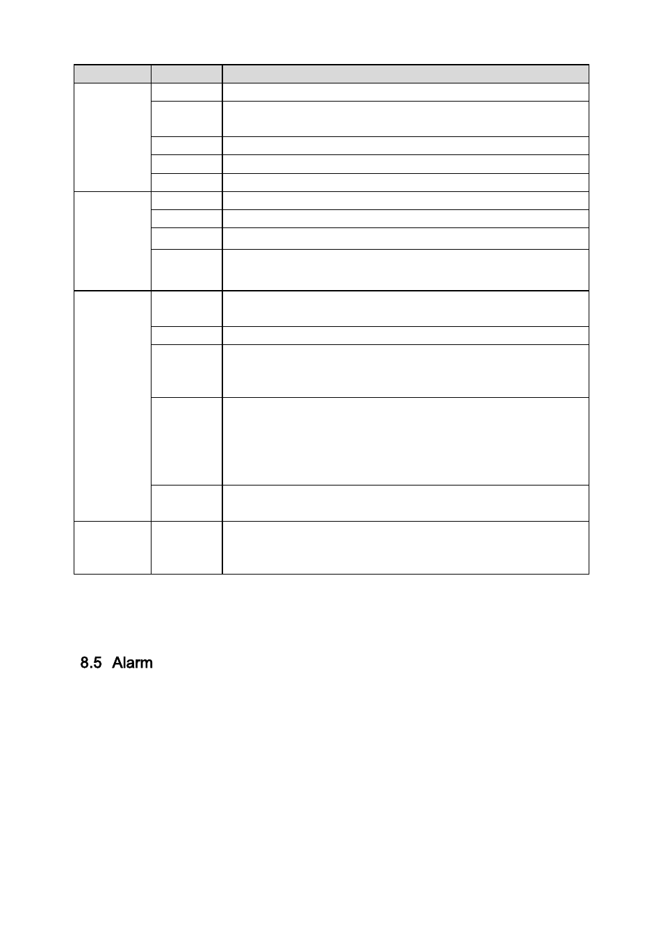 Alarm, 5 alarm | DVR systems NVR38xx Series User Manual | Page 117 / 138