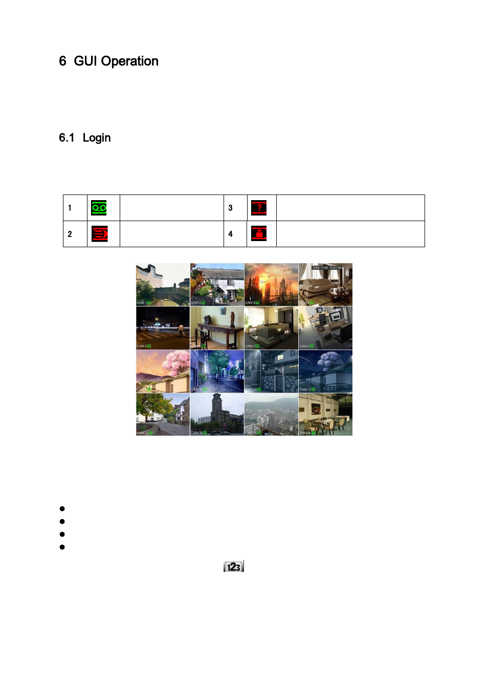6 gui operation, Login, 1 login | DVR systems NVR38xx Series User Manual | Page 33 / 138