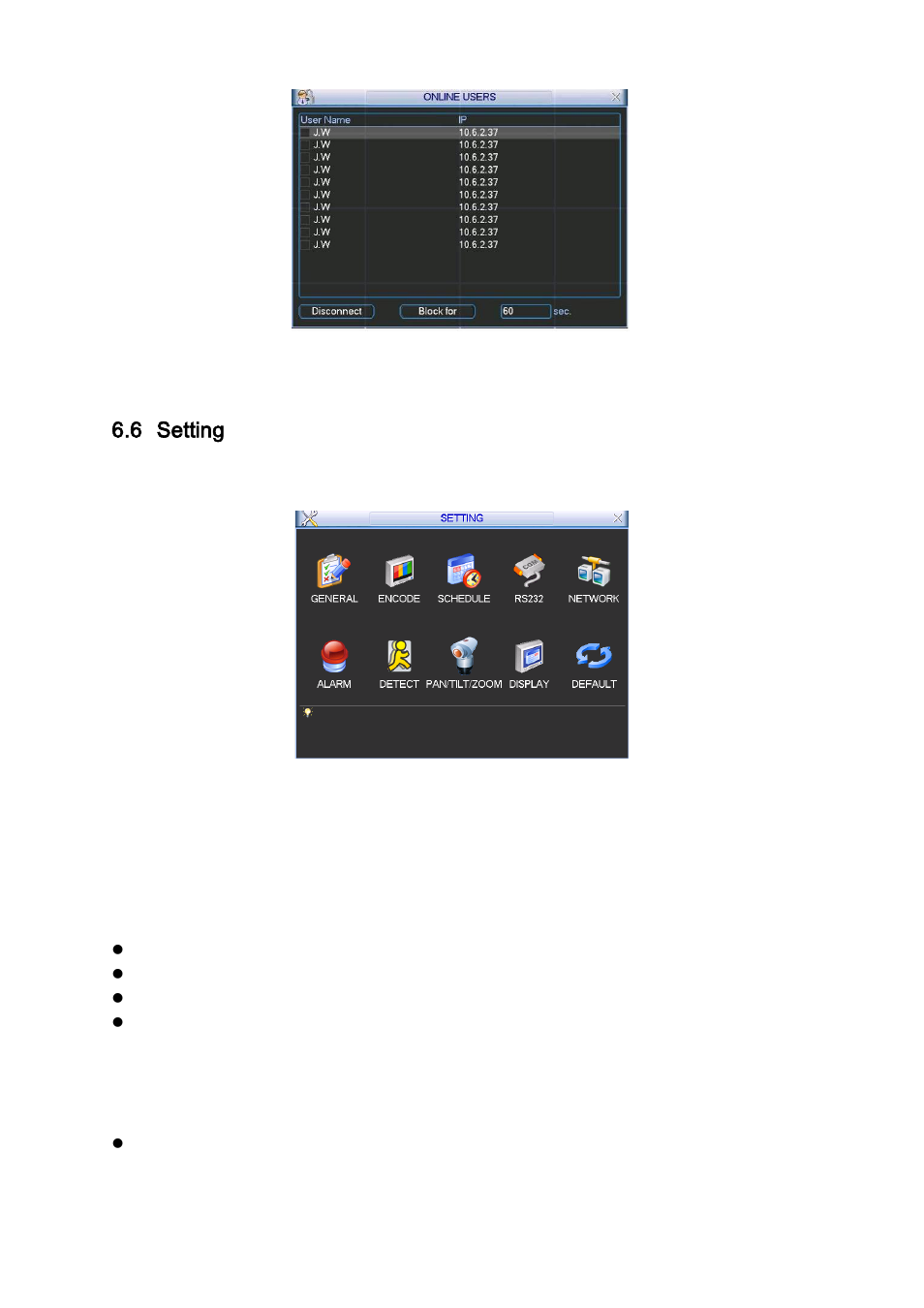 Setting, General, 6 setting | DVR systems NVR38xx Series User Manual | Page 42 / 138