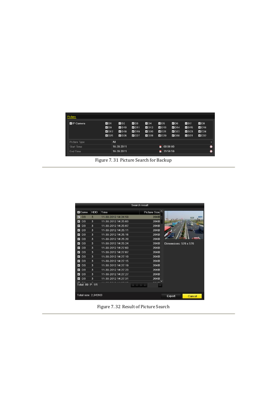 2 backing up pictures | DVR systems NVR60xx Series User Manual | Page 111 / 192