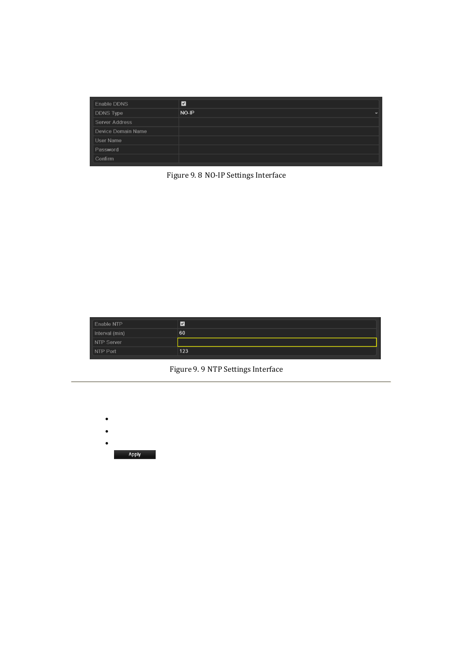 3 configuring ntp server, 4 configuring snmp | DVR systems NVR60xx Series User Manual | Page 135 / 192