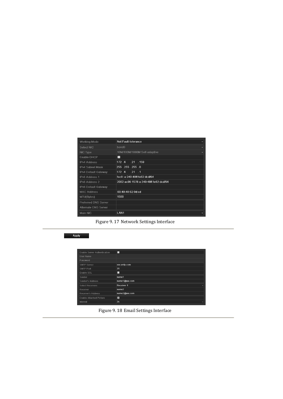 10 configuring email | DVR systems NVR60xx Series User Manual | Page 139 / 192