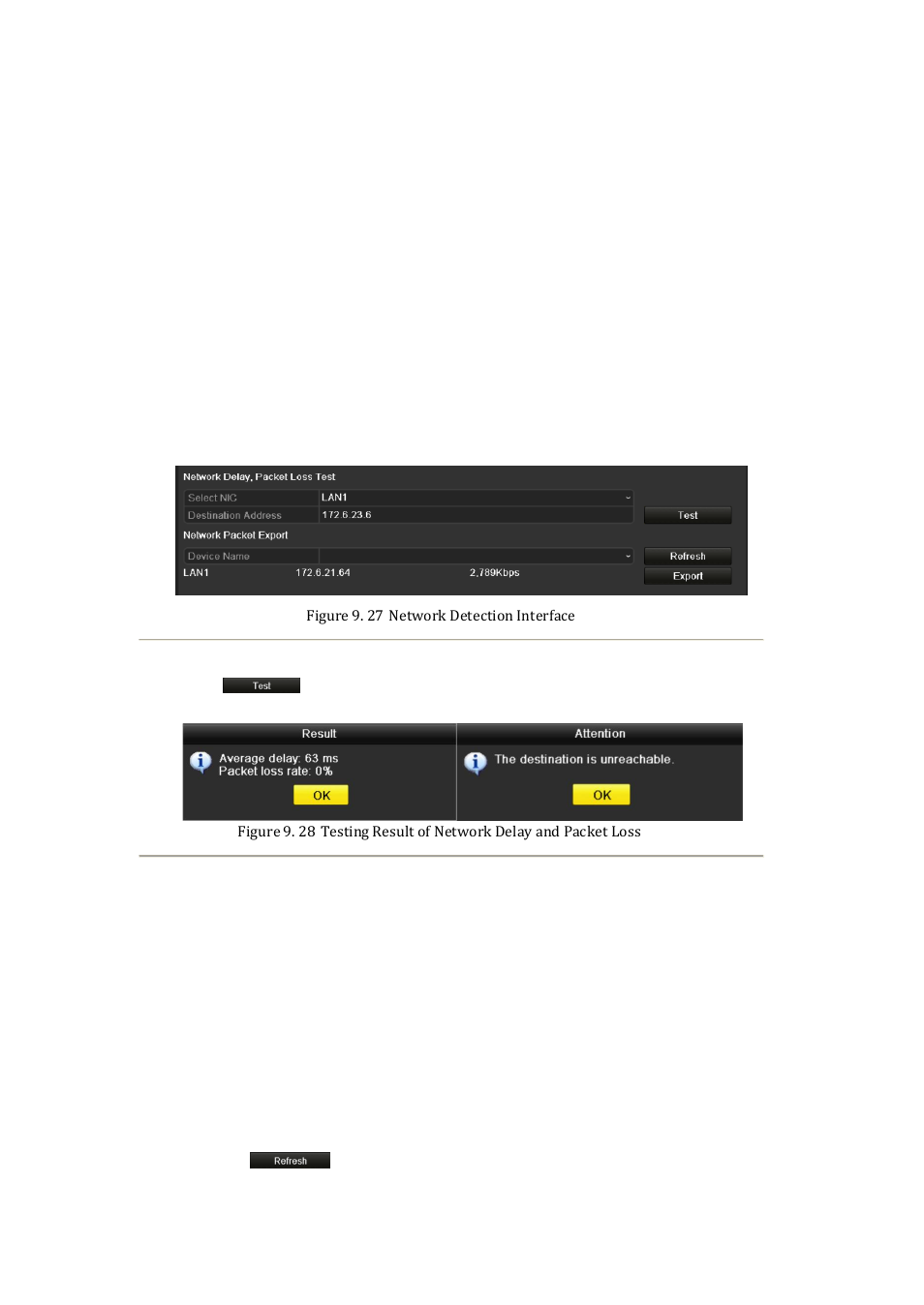 4 configuring network detection, 1 testing network delay and packet loss, 2 exporting network packet | DVR systems NVR60xx Series User Manual | Page 144 / 192