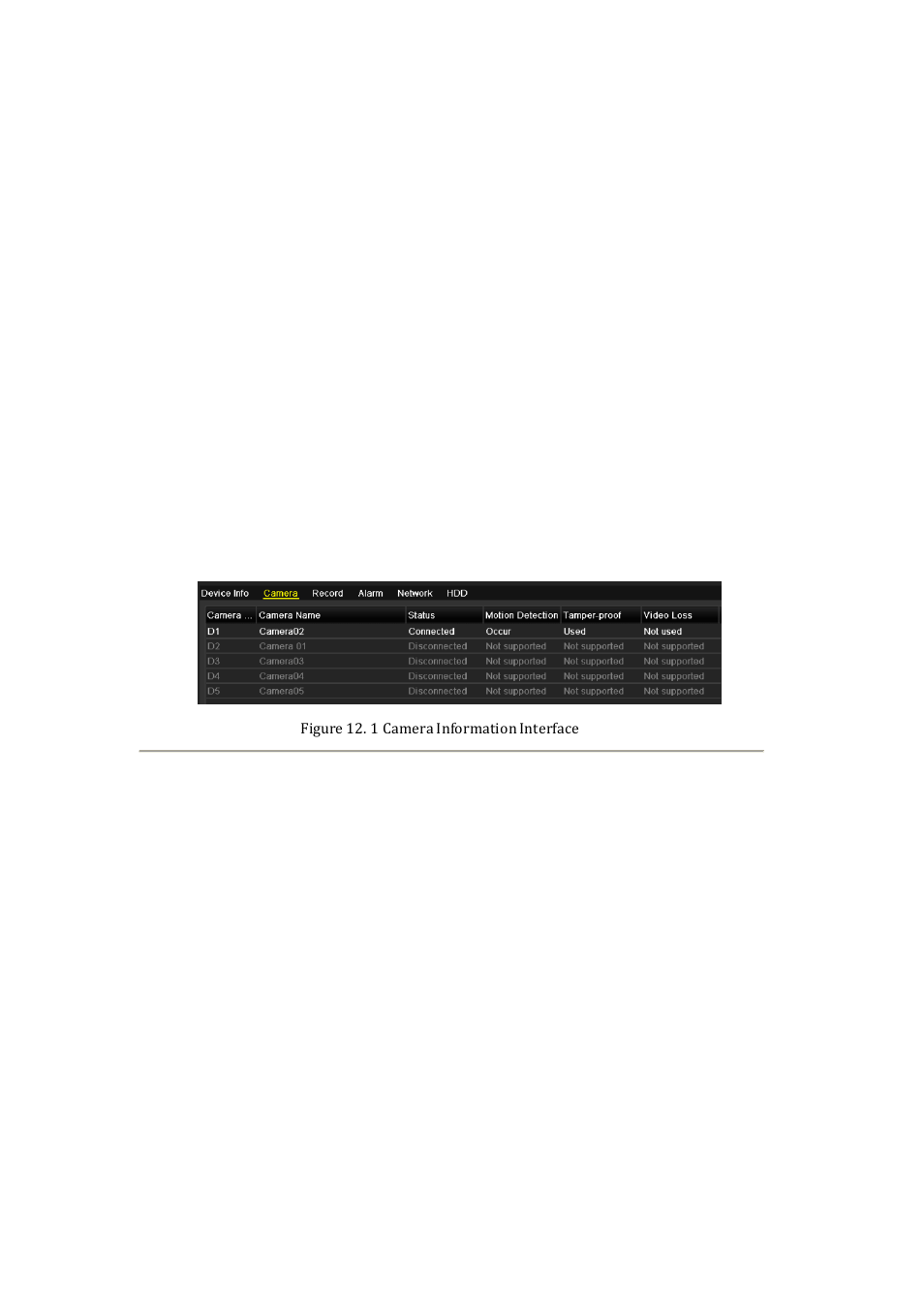 1 viewing system information, 1 viewing device information, 2 viewing camera information | 3 viewing record information | DVR systems NVR60xx Series User Manual | Page 169 / 192