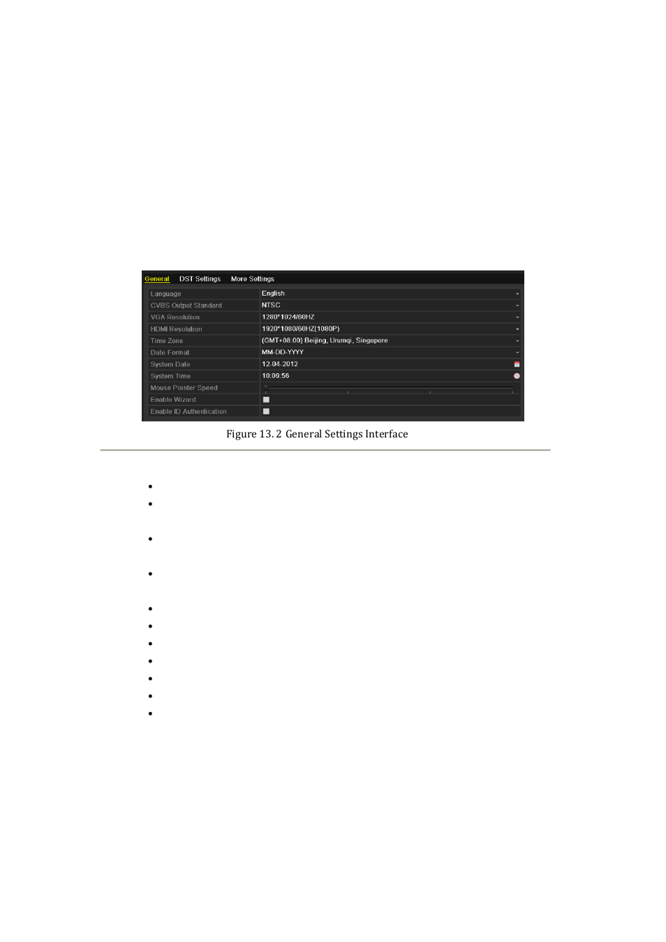 2 configuring general settings | DVR systems NVR60xx Series User Manual | Page 182 / 192