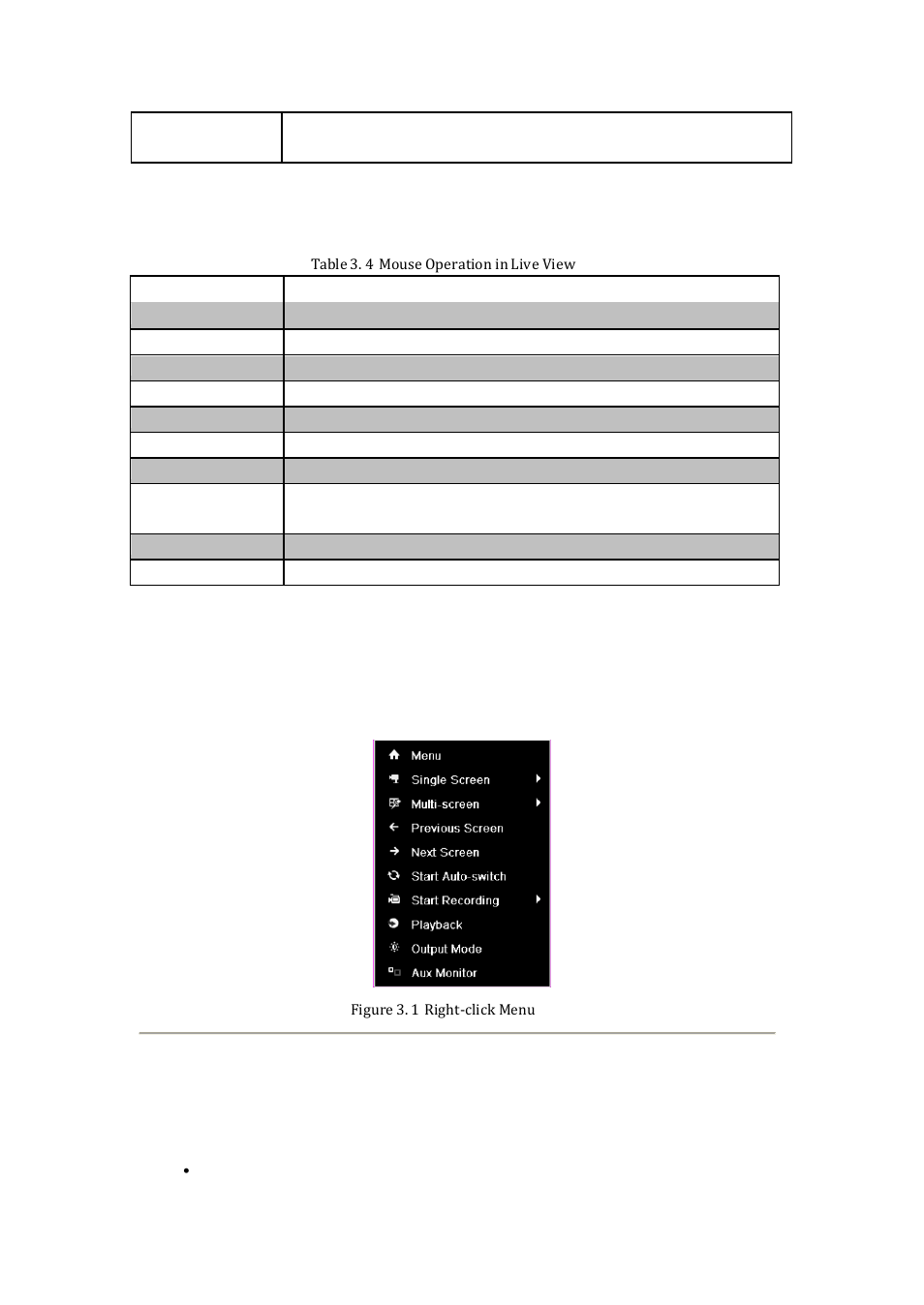 2 using the mouse in live view, 3 using an auxiliary monitor | DVR systems NVR60xx Series User Manual | Page 41 / 192