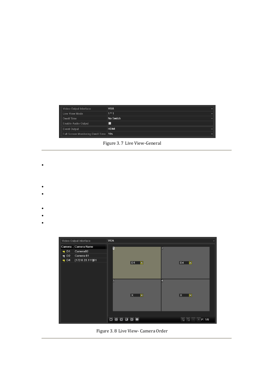 3 adjusting live view settings | DVR systems NVR60xx Series User Manual | Page 45 / 192