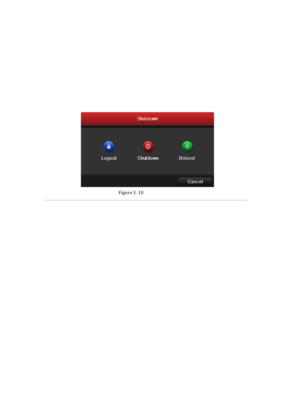 5 user logout | DVR systems NVR60xx Series User Manual | Page 48 / 192