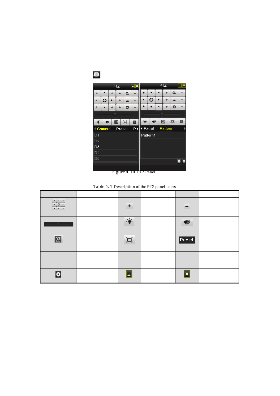 3 ptz control panel | DVR systems NVR60xx Series User Manual | Page 58 / 192