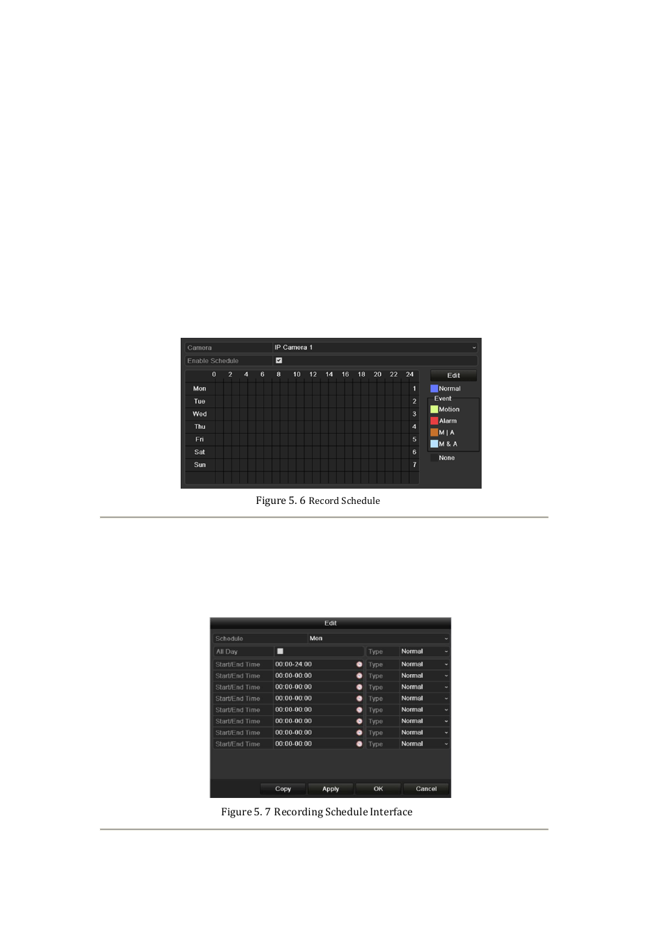 2 configuring record/capture schedule | DVR systems NVR60xx Series User Manual | Page 63 / 192