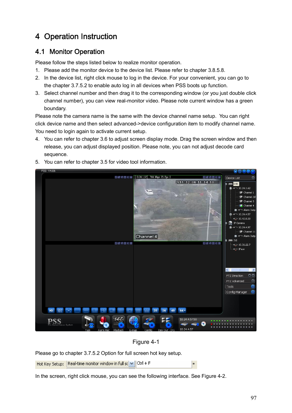 4 operation instruction, 1 monitor operation | DVR systems PSS ENG User Manual | Page 103 / 112