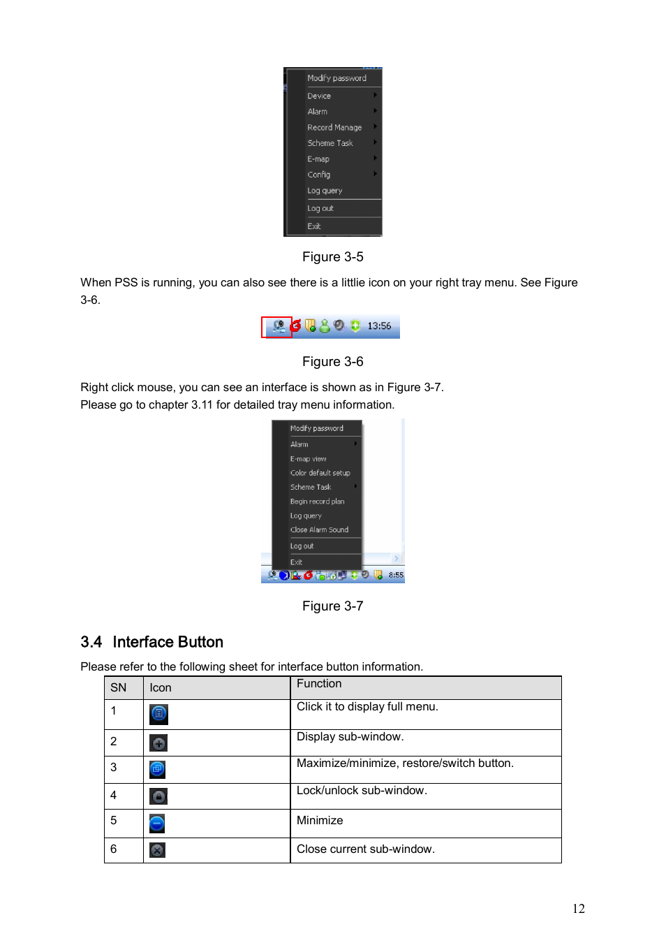 4 interface button | DVR systems PSS ENG User Manual | Page 18 / 112