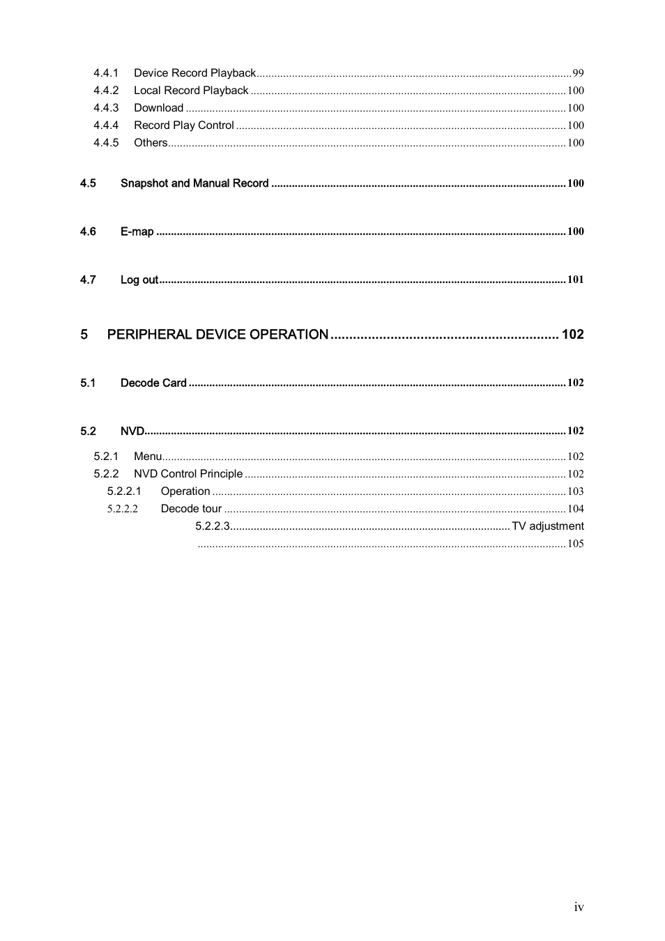 DVR systems PSS ENG User Manual | Page 5 / 112